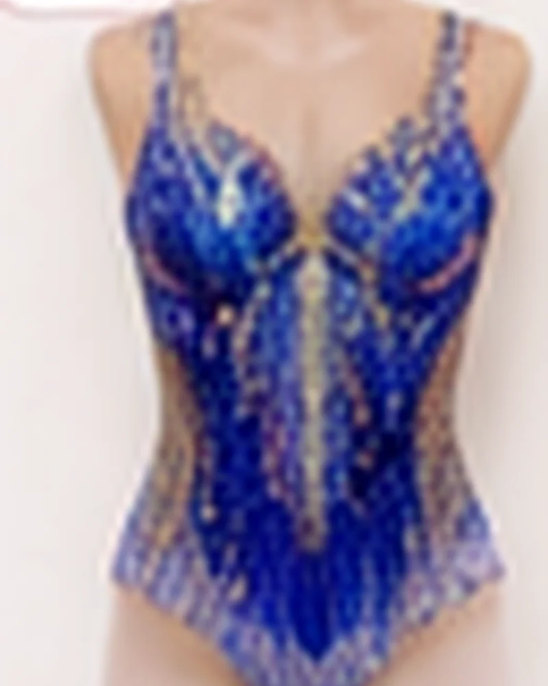 Diseño de maillot azul Rítmica Center