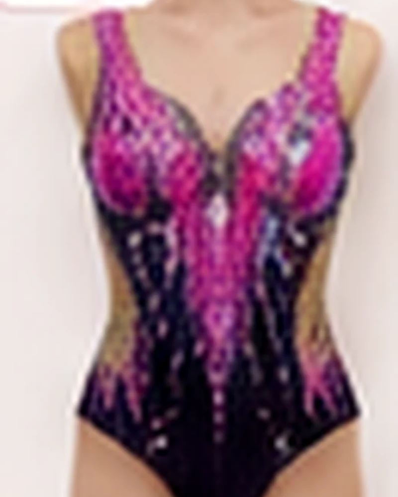 Diseño de maillot rosa Rítmica Center