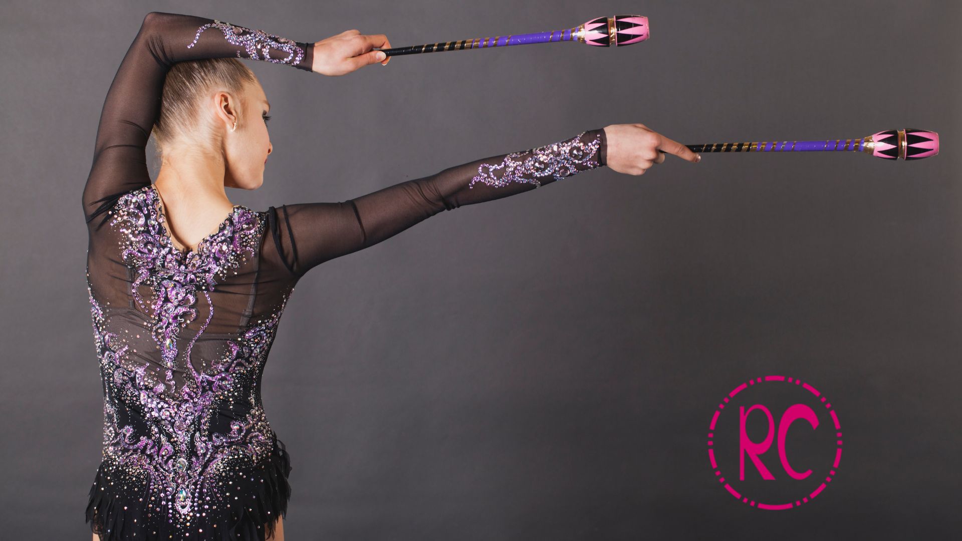 Maillot de gimnasia rítmica negro